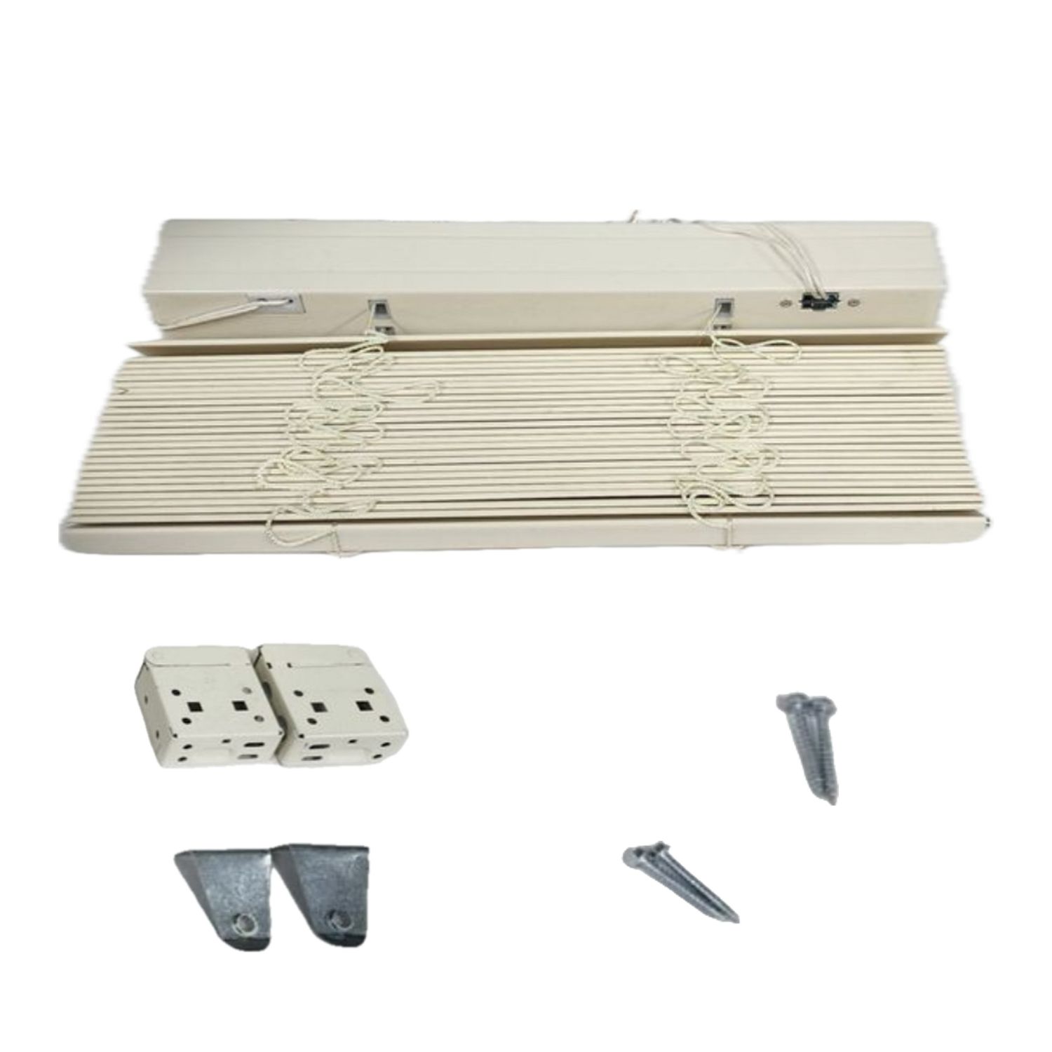 16&quot; x 45&quot; Faux Wood Plantation Blind - 2&quot; Slats - Alabaster