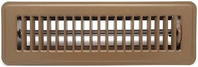Floor Register 2 1/4 x 10 Brown w/ Damper