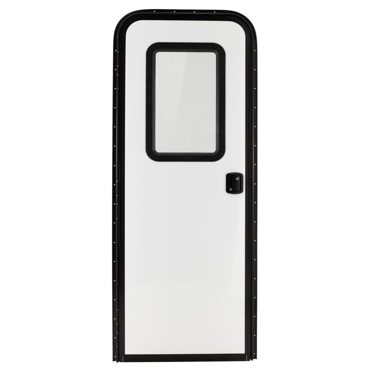 30&quot; x 72&quot; Entry Door - Left Hinge - White with Black Frame - with Window