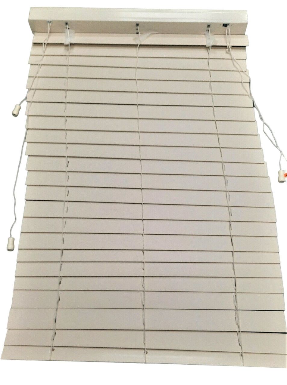 72&quot; x 36&quot; Faux Wood Plantation Blind - 2&quot; Slats - Alabaster