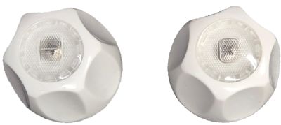 Faucet Handles - White - With Caps