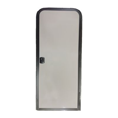 30&quot; x 72&quot; Entry Door - Right Hinge - Grey with Black Frame