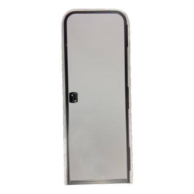 26&quot; x 72&quot; Entry Door - Right Hinge - No Window - Gray with Aluminum Frame