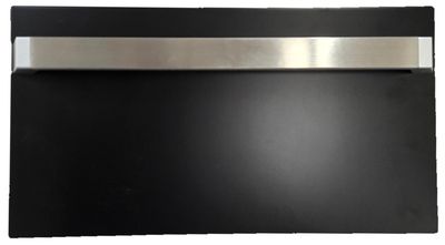 Furrion Range/Stove/Oven Door - Black With Silver Handle - PN C-FDO12A-BL-001
