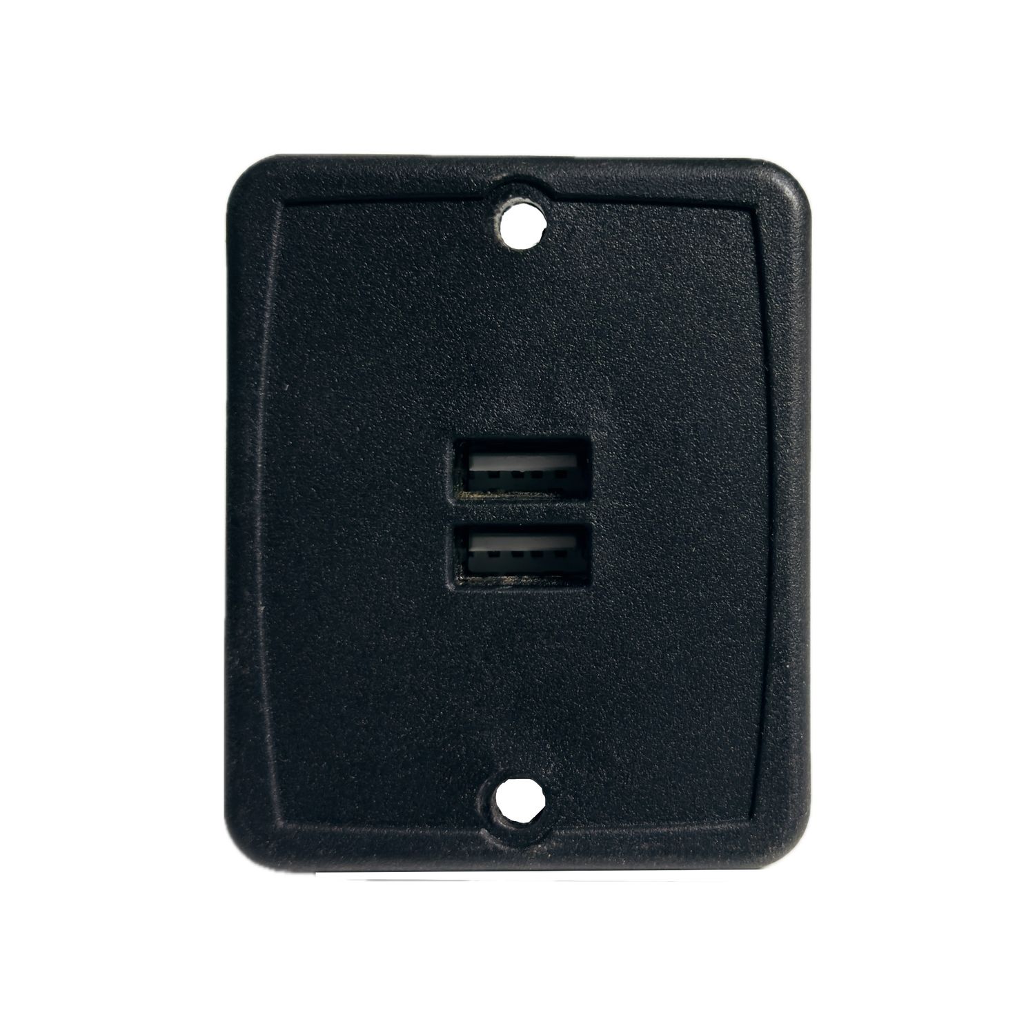 12v Duel USB 2.4A Charger Wall Mount Black