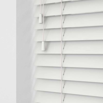44&quot; x 61&quot; - Faux Wood Plantation Blind - 1 1/2&quot; Slats - White