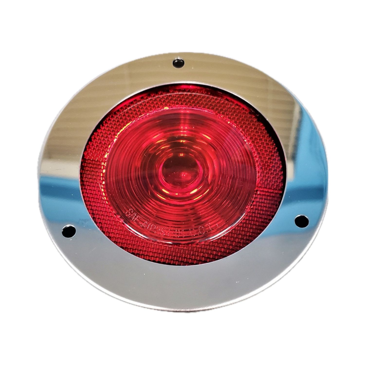 Optronics Tail Light Round Red Lens w/ trim