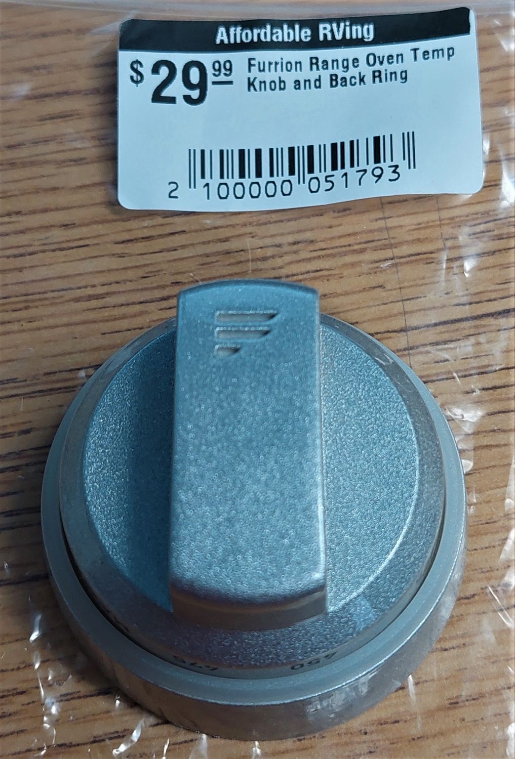 Furrion Range Oven Temp Knob and Back Ring w/LED