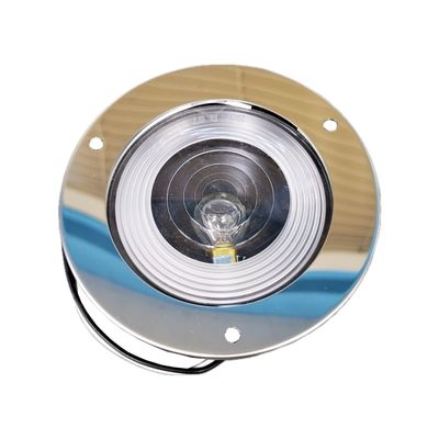 Optronics Tail Light Round Clear Lens w/ trim
