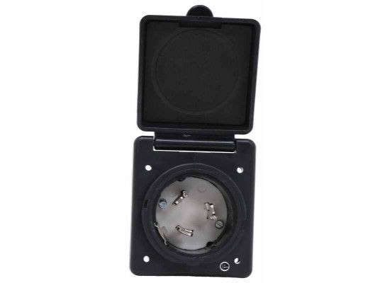 Mighty Cord 50 Amp 125/250v Easy Lock Inlet Black