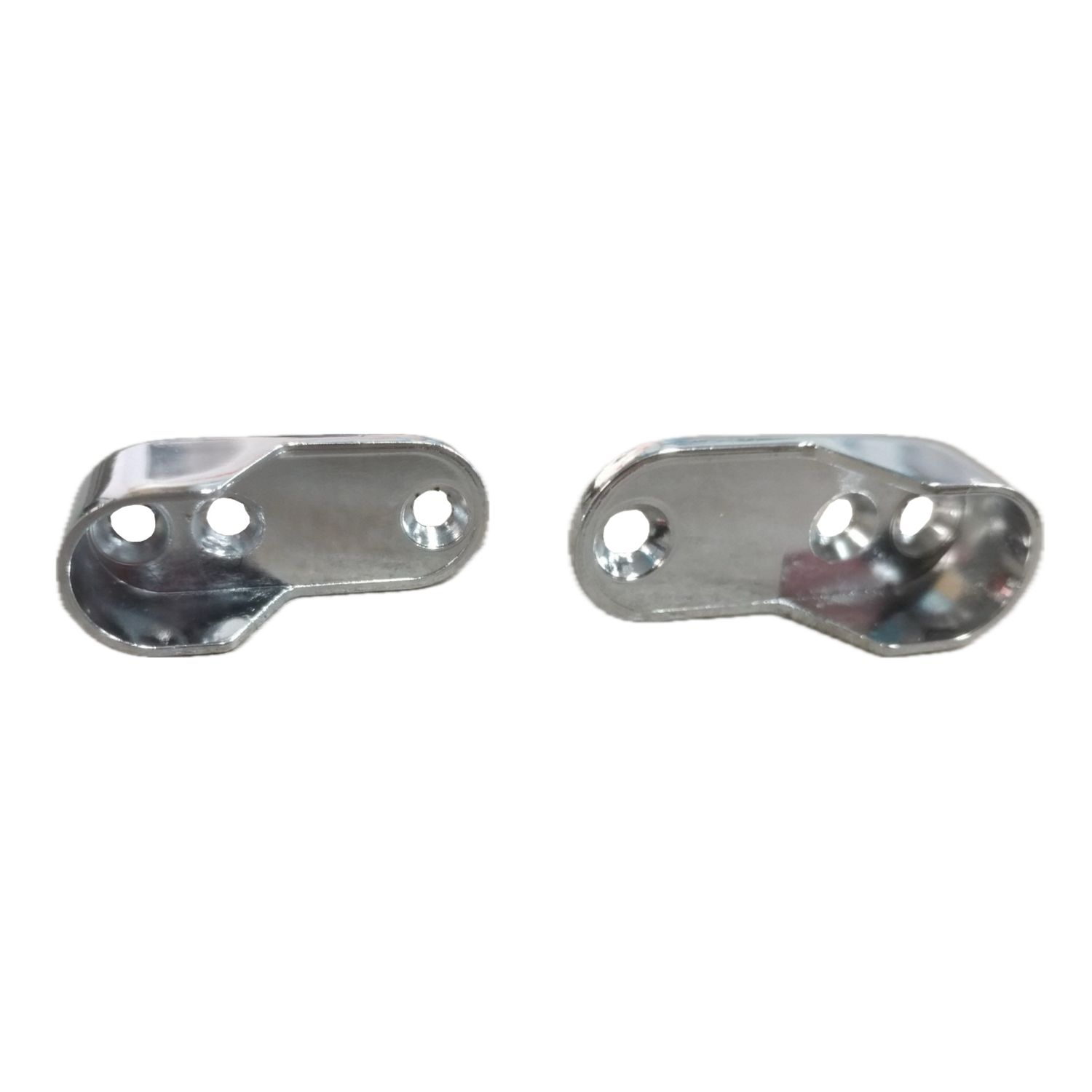 Oval Wardrobe Hanging Rail Rod End 2Pk