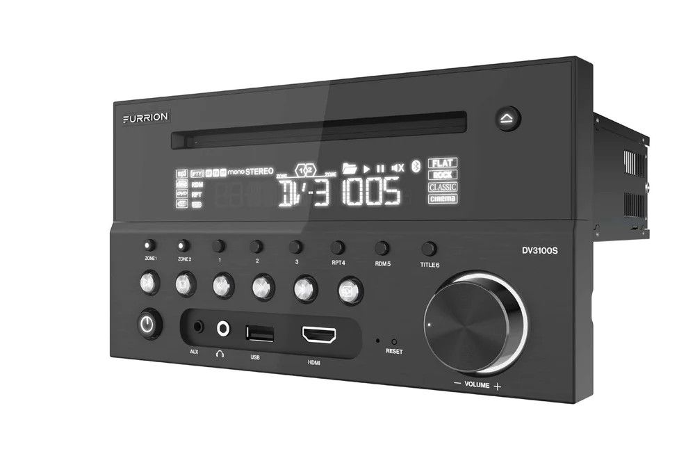 Furrion Stereo  DV3100S AM/FM/CD/DVD/BT w/Remote - Wiring Harness - 2-Zone