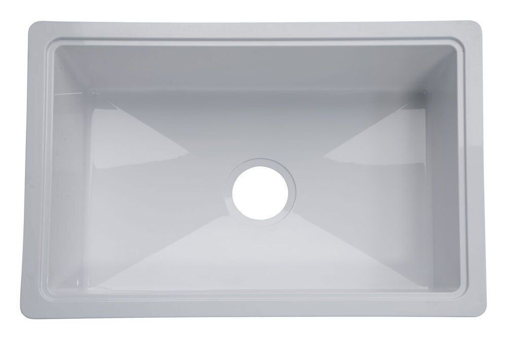 Lippert Single Basin Sink - 25&quot; x 17&quot; x 6&quot; - White