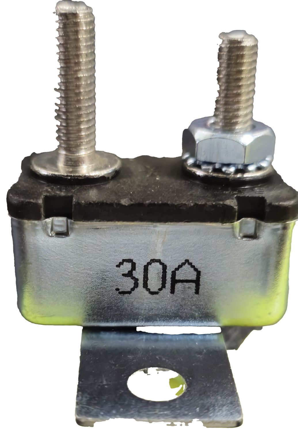 30 Amp 12VDC Auto Reset Breaker - Screw Stud Terminal - Metal