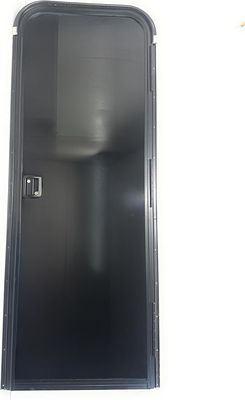 26&quot; x 72&quot; Entry Door - Right Hinge - Full Black Glass Front