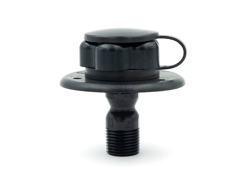 B&amp;B Molders -  Fresh Water Inlet With Flange - Black 94217
