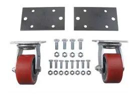 Skid Wheel Trailer Hitch Roller - 4 Inch Urethane - Set Of 2 - PN 48-979015