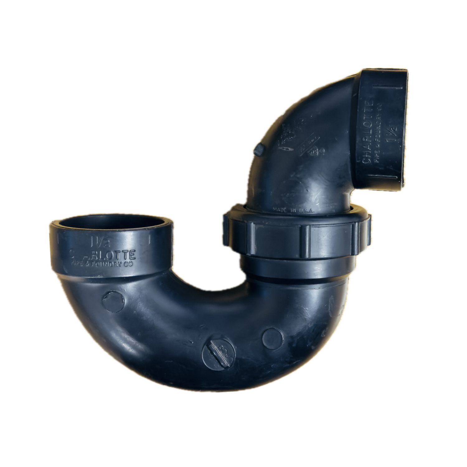 Charlotte 1-1/2&quot; ABS DWV P-Trap with Union and Nut