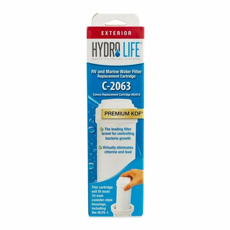 Hydro Life - 52412 - RV and Marine Water Filter Replacement Cartridge - C-2063