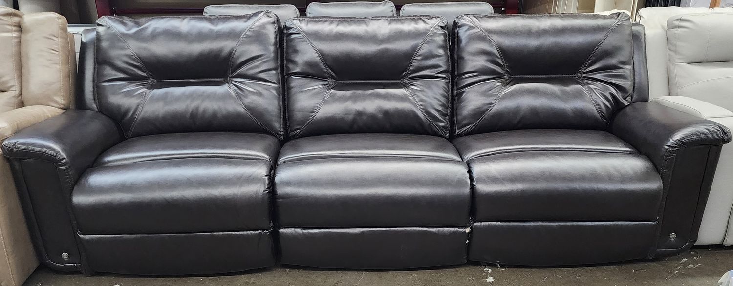 114&quot; 3-Way Recliner Sofa - Dark Brown