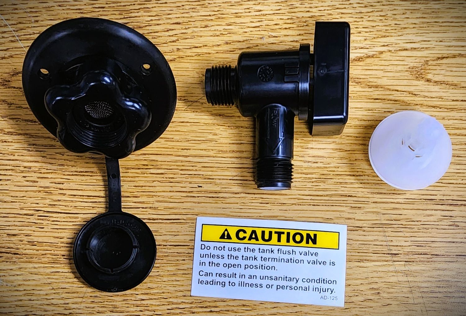 5 Piece Black Water Tank Flush System