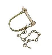 RV Designer Trailer Coupler Safety Pin - 5/16" Diameter x 2 1/2" Usable Length - Steel w/chain - PN H421