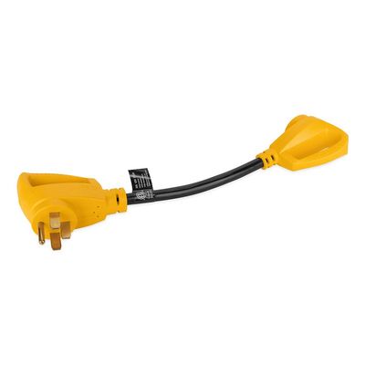 Camco - Power Cord Adapter - Power Grip - 50 Amp Male to 30 Amp