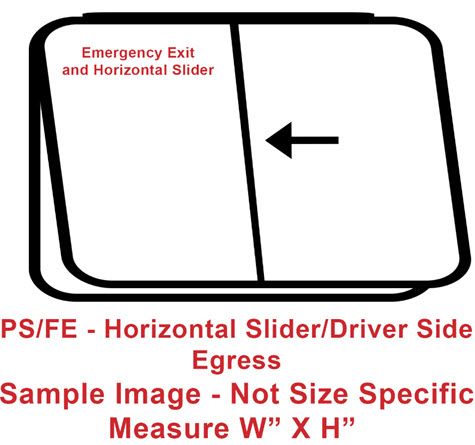 48&quot; x 29&quot; Slider Exit Window - Non-Tinted No trim ring