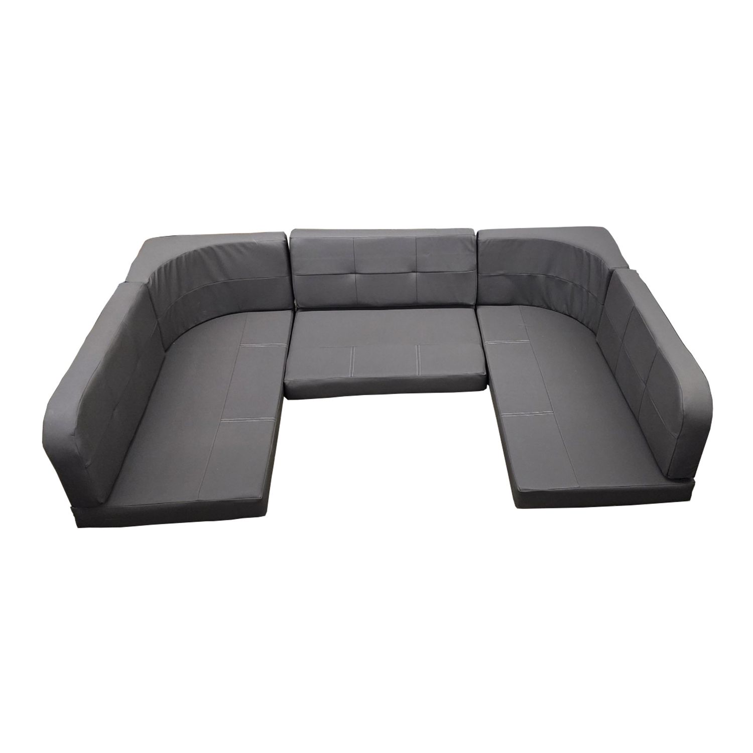 Lippert RV Dinette Cushion U-Shaped Set - Elliot Slate - 49&quot;
