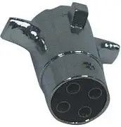 Pollak 4-Way Plug Round Chrome - PN P409