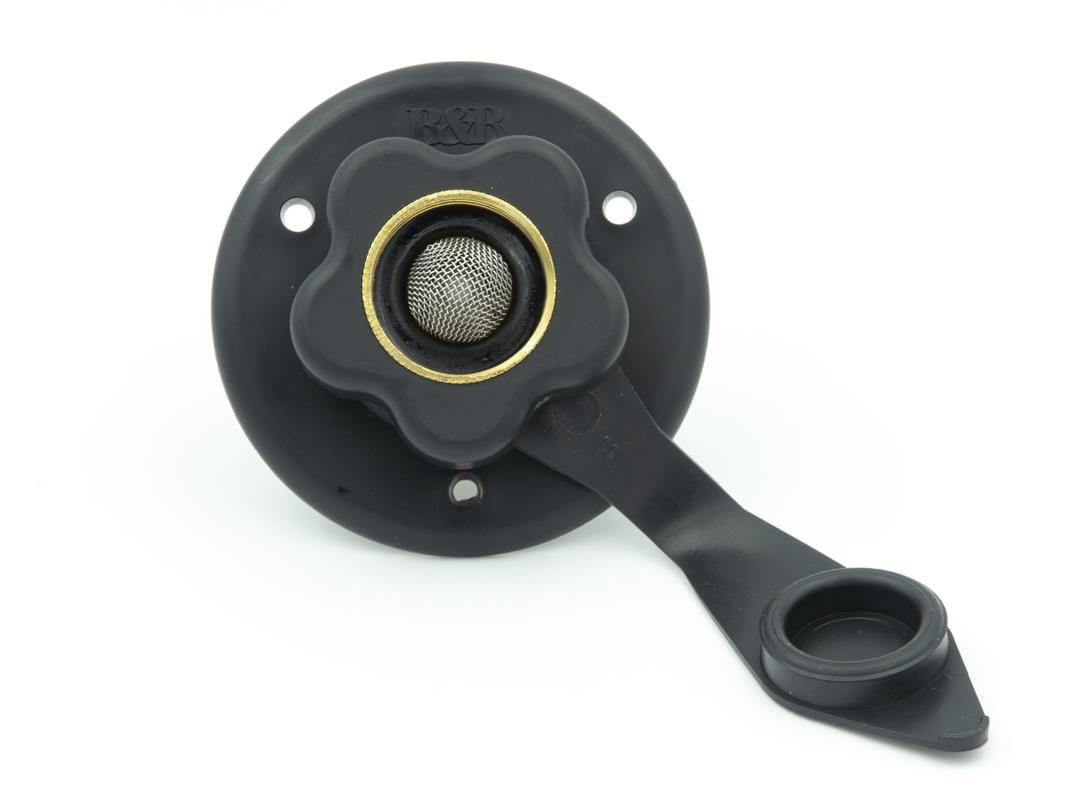B &amp; B Fresh Water Inlet /Fill Flush Mount with Flange- Black Brass #94215