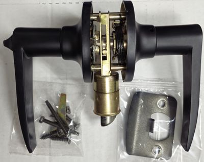 Wesco - Straight Handle Privacy Door Leverset - Matte Black