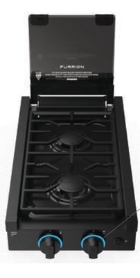 Furrion 12&quot; 2 burner cooktop/ bi-fold glass top