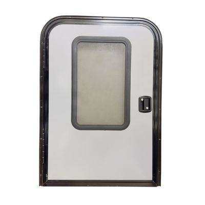 Challenger Entry Door  30 x 43.5 Left Hinge Gray with Window
