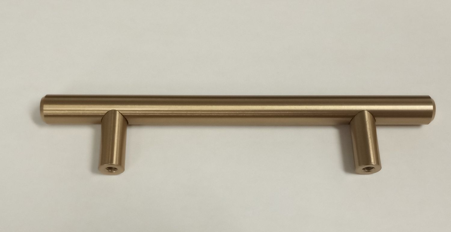 Cabinet Drawer Pull M- Solid Steel Champagne Gold