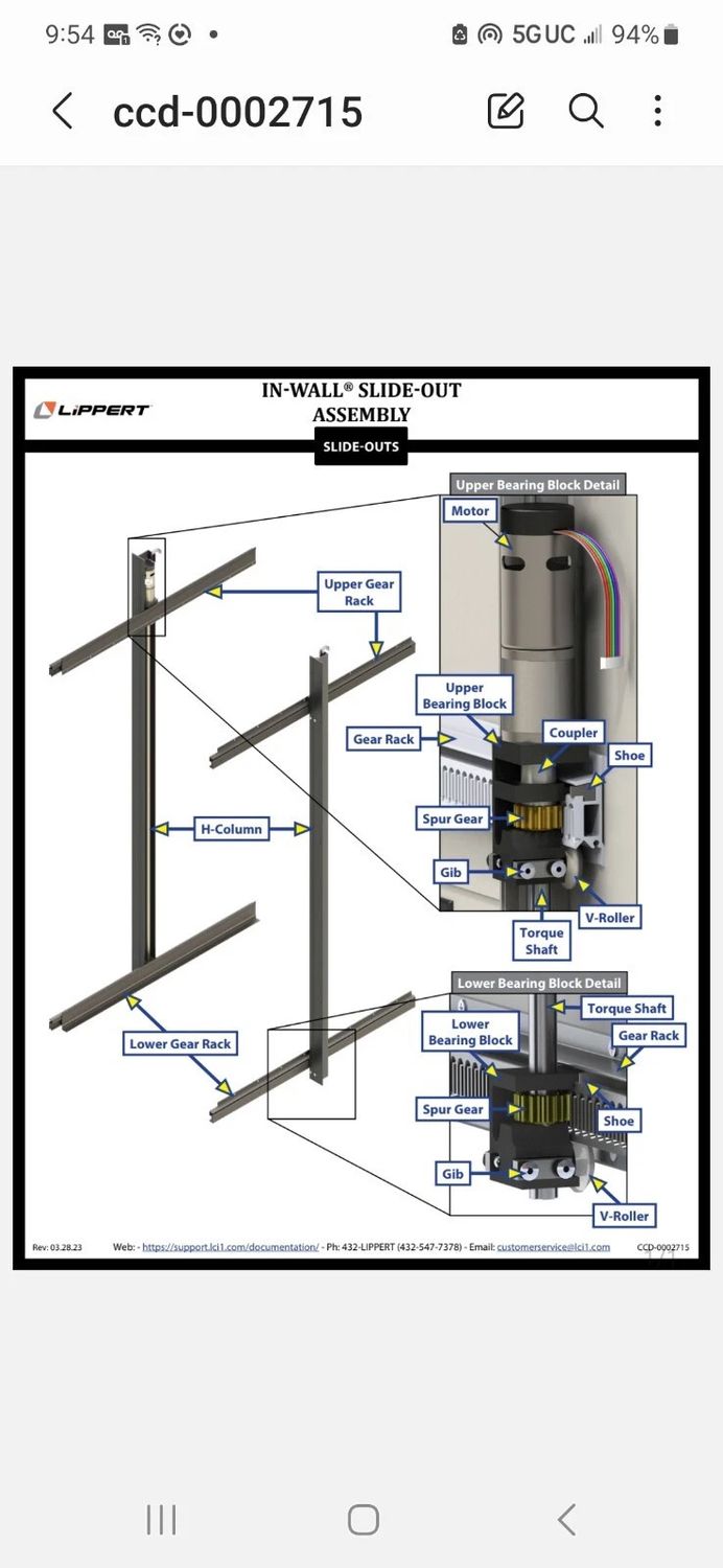 LCI In Wall® Slide Out Frame Assembly - 32 1/4&quot; x 65 1/4&quot;