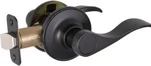 Design House Curved Handle Passage Door Handle - Matte Black