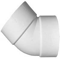2&quot; PVC DWV 45-degree Hub X Hub Elbow