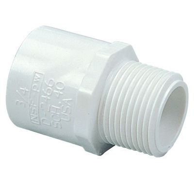 Nibco 1/2&quot; PVC 4606 Male Adapter MIPT x Slip - PVC Schedule 40 - PN D-2466