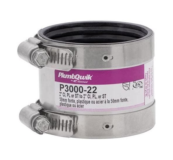 PlumbQuick 2&quot; Neoprene Shielded Coupling - PN P3000-22