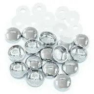 Screw Cover - Chrome - 10 Pack