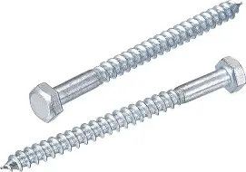 Hex Head Lag Screw - 1/2" x 4" - 5 Pack