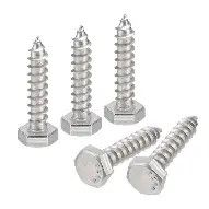 Hex Head Lag Screw - 1/4&quot; x 1 1/4&quot; - 5 Pack