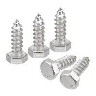 Hex Head Lag Screw - 5/16" x 1" - 5 Pack