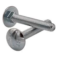 1/4"-20 x 1 1/2" Zinc Carriage Bolts - 5 Pack