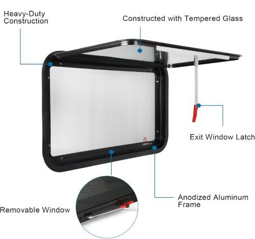 48&quot; x 29&quot; Exit Window - Non-Tinted - No Trim Ring