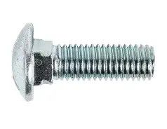 3/8"-16 x 1 1/4" Zinc Carriage Bolts - 5 Pack