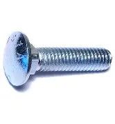 3/8"-16 x 1 1/2" Zinc Carriage Bolts - 5 Pack