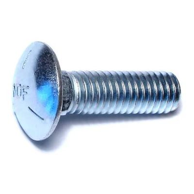 7/16"-14 x 1" Zinc Carriage Bolts - 5 Pack