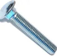 1/2&quot;-13 x 2&quot; Zinc Carriage Bolts - 5 Pack
